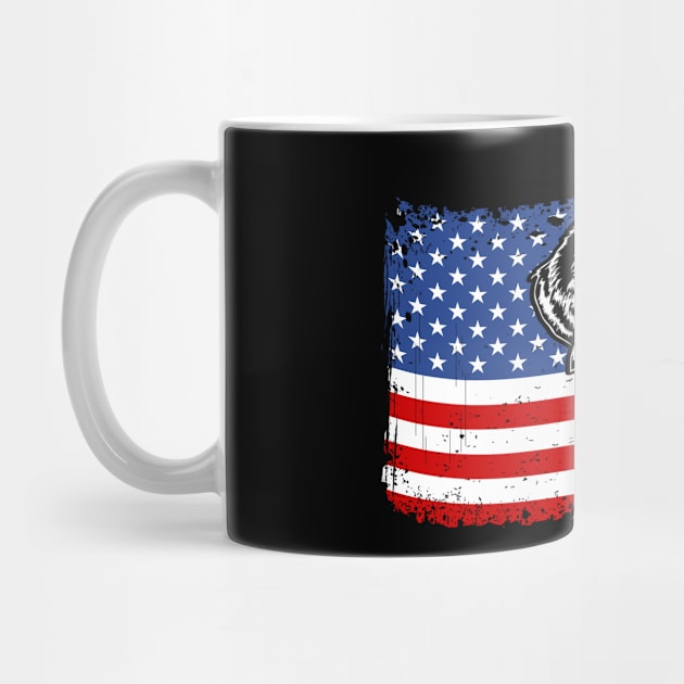 Proud Labrador Lab American Flag patriotic dog by wilsigns